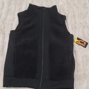 NWT Spark Black Fuzzy Vest